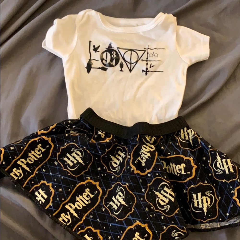 Precious Harry Potter onesie and skirt!
